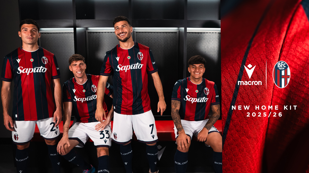 MACRON E IL BOLOGNA FC 1909 PRESENTANO  IL NUOVO HOME KIT PER LA STAGIONE 2025/26